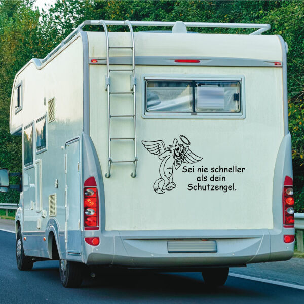 Wohnmobil Aufkleber Schutzengel Katze Wohnwagen Camper