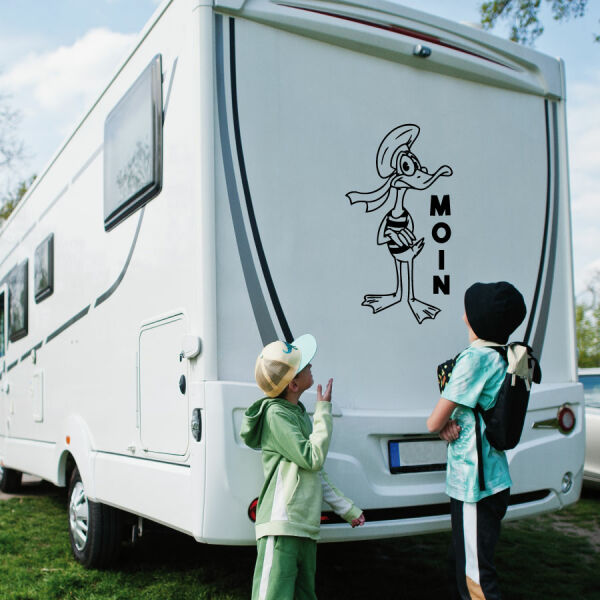 Wohnmobil Aufkleber MOIN Ente Matrose Wohnwagen Camper