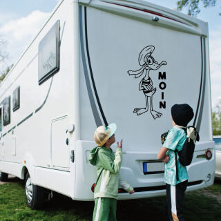 Wohnmobil Aufkleber MOIN Ente Matrose Wohnwagen Camper