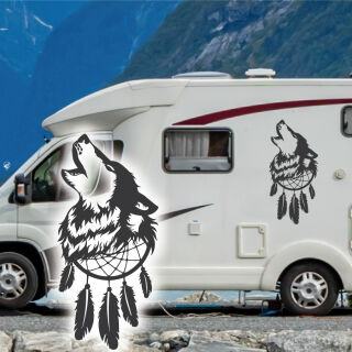 Wohnmobil Aufkleber Wolf Traumfänger Wohnwagen Camper