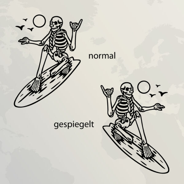 Wohnmobil Aufkleber Surfer Hang Loose Skelett Wohnwagen Caravan