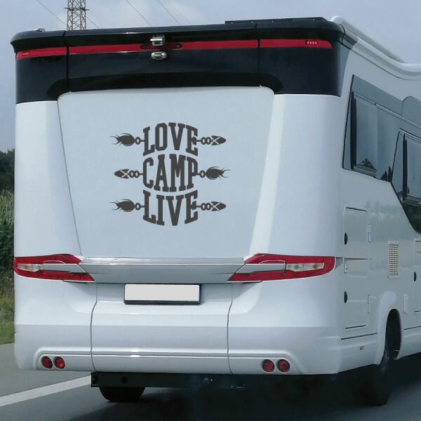 Love Camp Live Wohnmobil Aufkleber Wohnwagen Caravan