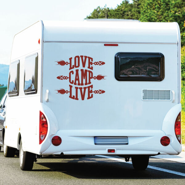 Love Camp Live Wohnmobil Aufkleber Wohnwagen Caravan