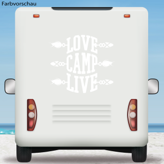 Love Camp Live Wohnmobil Aufkleber Wohnwagen Caravan