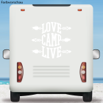 Love Camp Live Wohnmobil Aufkleber Wohnwagen Caravan