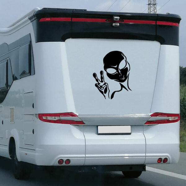 Alien Peace Wohnmobil Aufkleber Wohnwagen Caravan