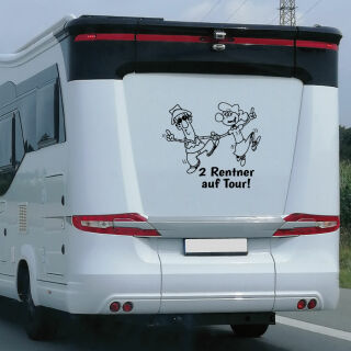 2 Rentner on Tour Wohnmobil Aufkleber Wohnwagen Caravan