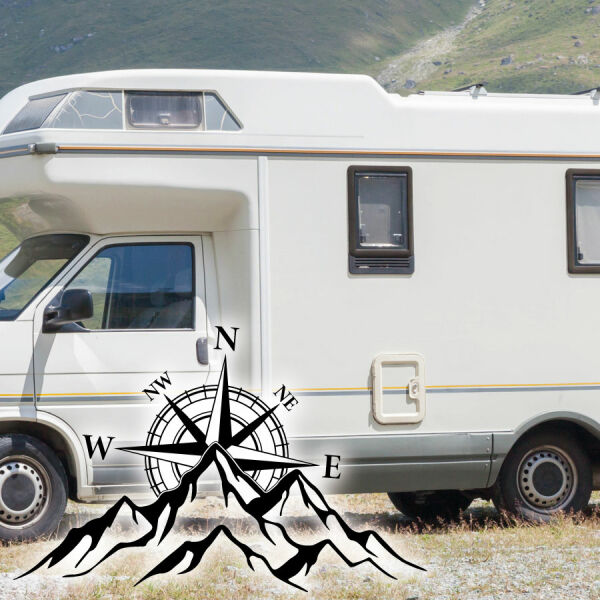 Kompass Berge Wohnmobil Aufkleber Caravan Wohnwagen