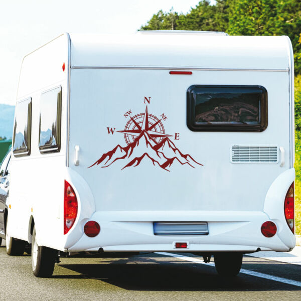 Kompass Berge Wohnmobil Aufkleber Caravan Wohnwagen