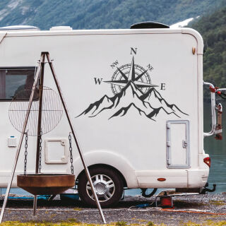 Kompass Berge Wohnmobil Aufkleber Caravan Wohnwagen