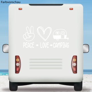 Peace Love Camping Wohnwagen Aufkleber Camper Caravan