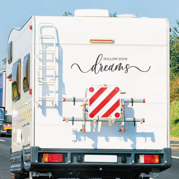 Wohnmobil Aufkleber Follow your dreams Caravan Wohnwagen