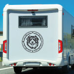Wohnmobil Aufkleber Australian Shepherd Kompass