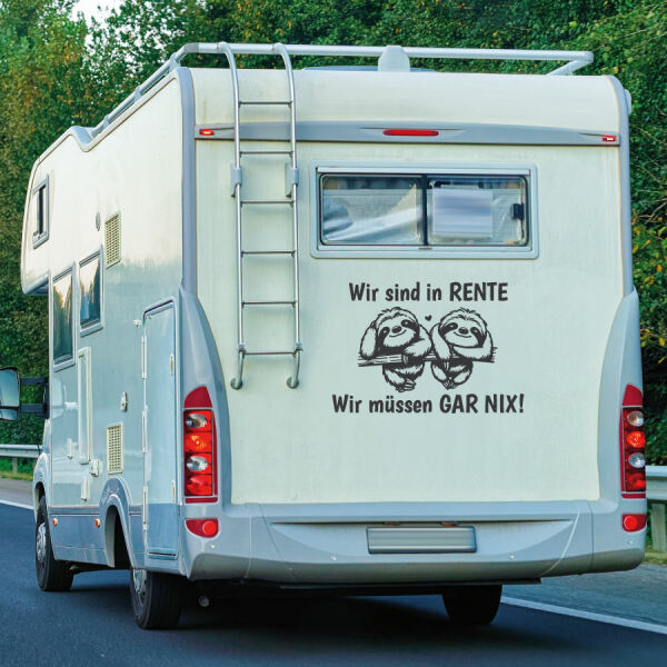 Wohnmobil Aufkleber Rentner Faultiere