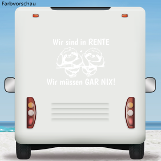 Wohnmobil Aufkleber Rentner Faultiere
