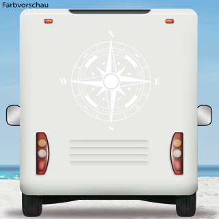Wohnmobil Aufkleber Windrose Kompass